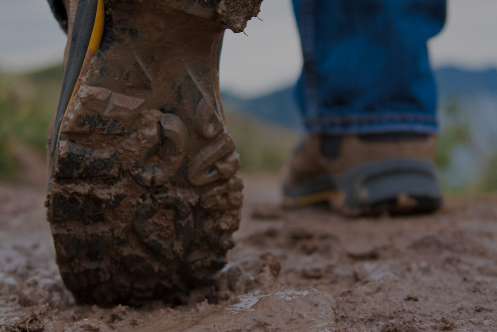 boot prints in mud