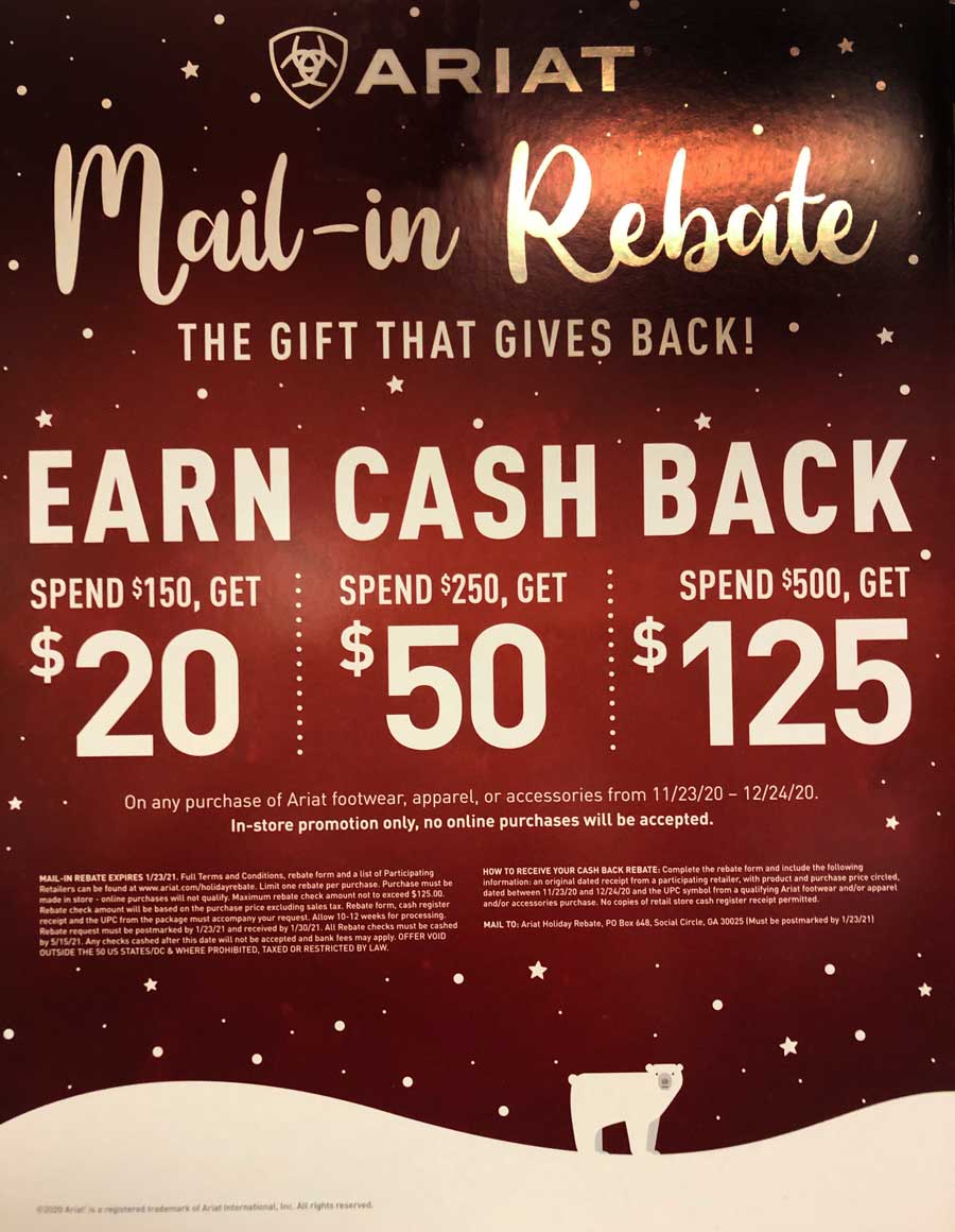 ariat boot mail-in rebate promotion